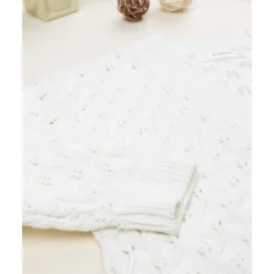 Cardigan calado niña blanco