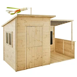 Casa infantil de madera con terraza cubierta San Diego