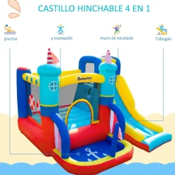 Castillo Hinchable con tobogán 265 cm Outsunny
