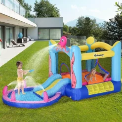 Castillo Hinchable Pulpo con tobogán 360 cm Outsunny