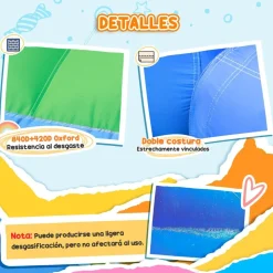 Castillo inflable 5 en 1 con tobogán y piscinas