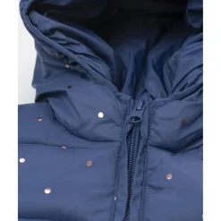 Cazadora niña azul marino con corazones allover