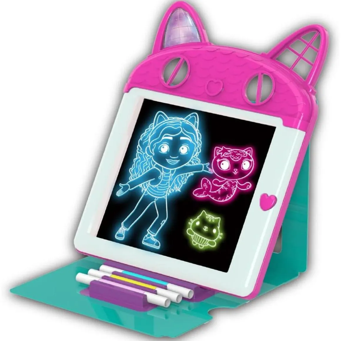 Cefa Toys - Pizarra mágica con luces de colores y casa de muñecas ㅤ