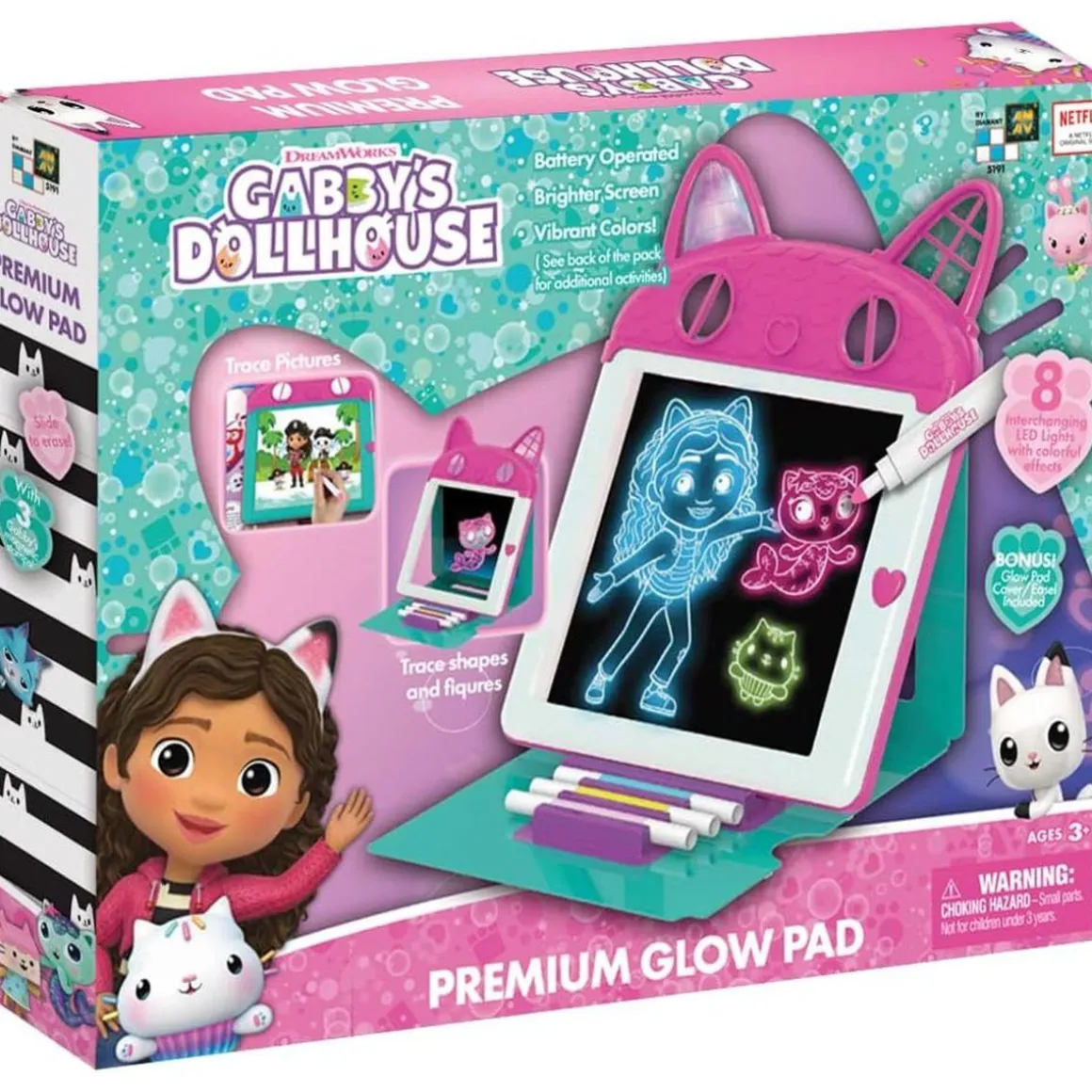 Cefa Toys - Pizarra mágica con luces de colores y casa de muñecas ㅤ