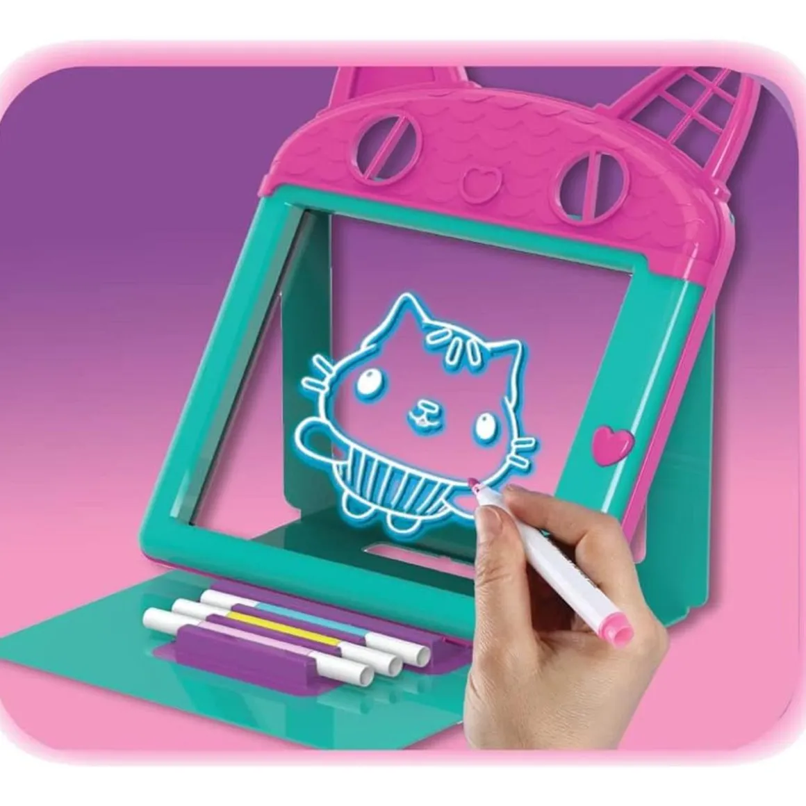 Cefa Toys - Pizarra mágica con luces de colores y casa de muñecas ㅤ