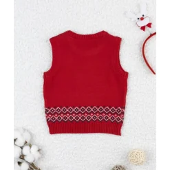 Chaleco bebé rojo con bordados