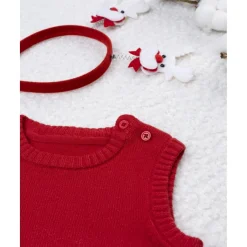 Chaleco bebé rojo con bordados