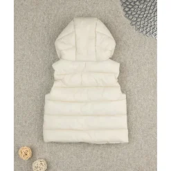 Chaleco infantil blanco de nylon reciclado