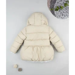 Chaqueta beige con lazos para niña