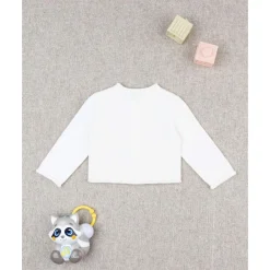 Chaqueta de punto blanca para niña