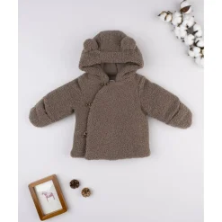Chaqueta marrón de borreguito para niño