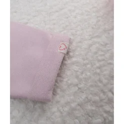 Chaqueta niña rosa con bordado de corazón