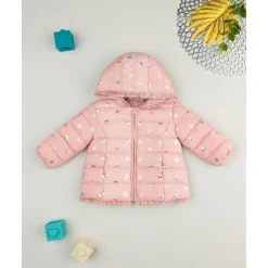 Chaqueta niña rosa con capucha