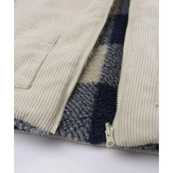 Chaqueta reversible beige con capucha para niño