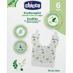 Chicco - 36 Baberos monouso biodegradables