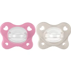 Chicco - Pack 2 chupetes Physio Dual Soft rosa y beige (6-16m)