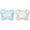 Chicco - Pack 2 chupetes Physio Dual Soft azul y beige (2-6m)