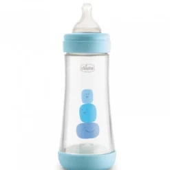 Chicco - Biberón de flujo rápido 300 ml azul