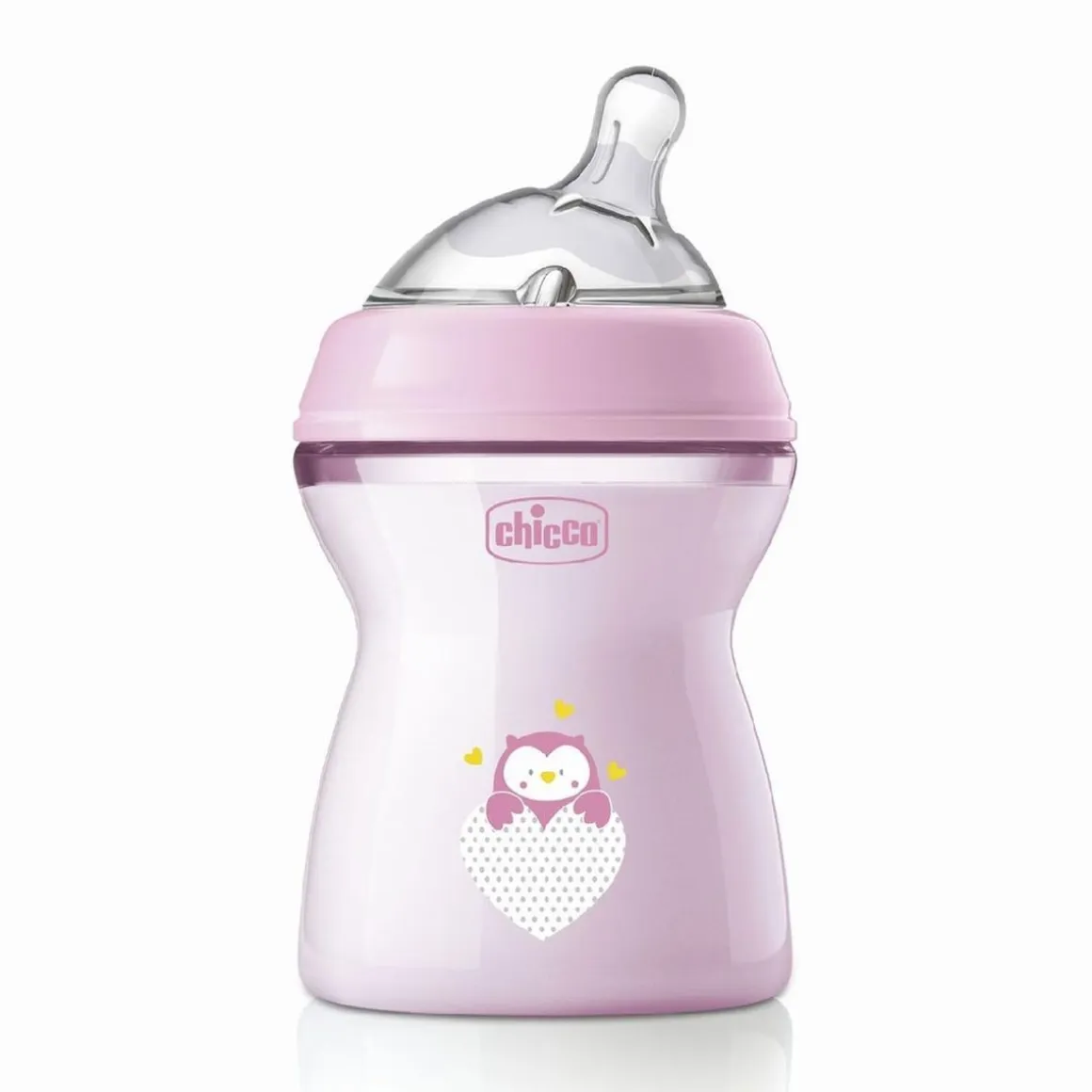 Chicco - Biberón Natural Feeling 250ml Rosa 2m+
