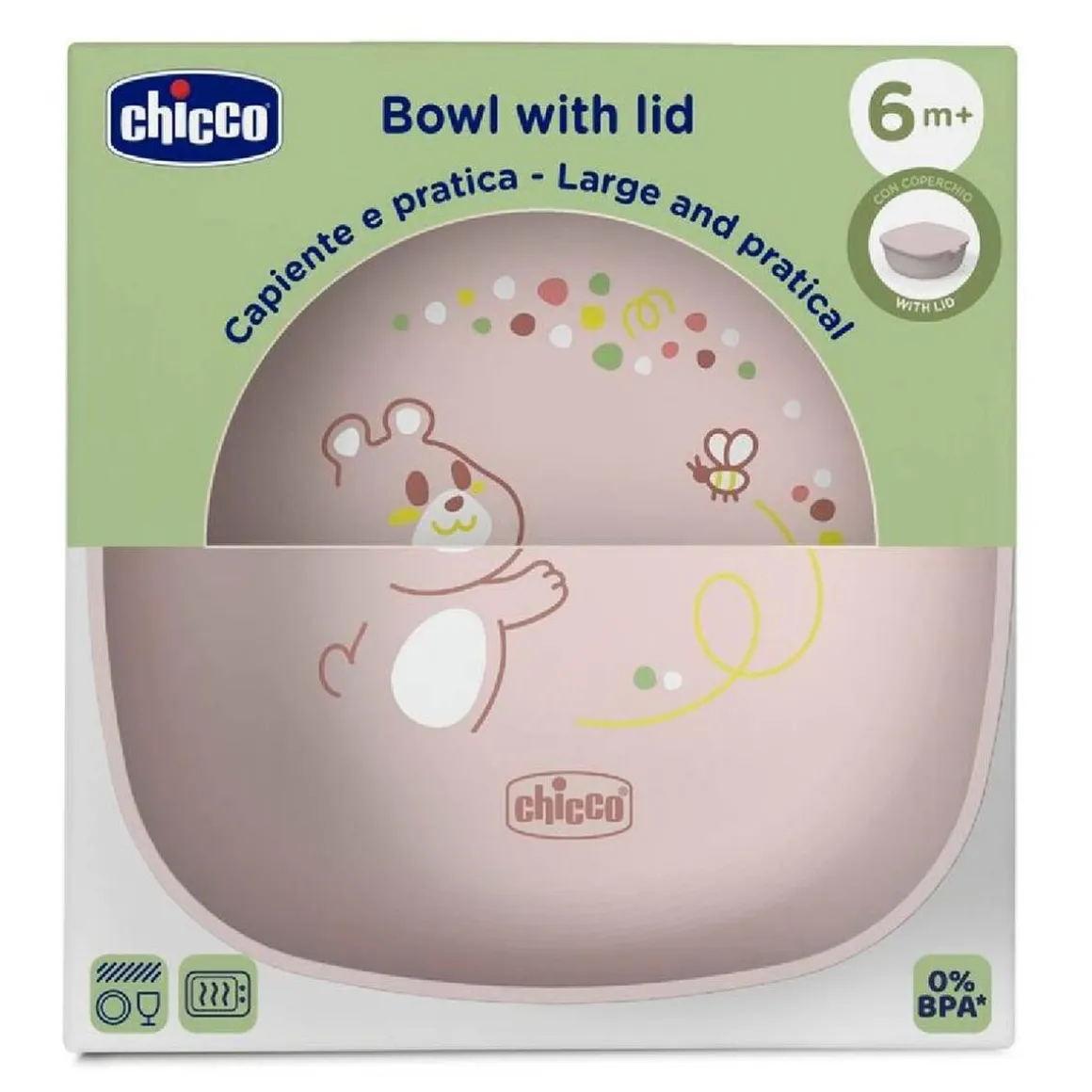 Chicco - Bol con tapa 6M - Rosa