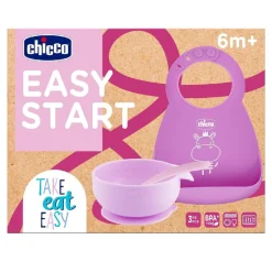 Chicco - Conjunto silicona Easy Start Rosa