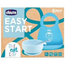Chicco - Conjunto silicona Easy Start Azul