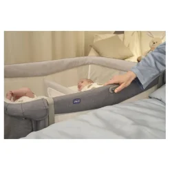 Chicco - Cuna de colecho gemelar Next2Me Twins gris