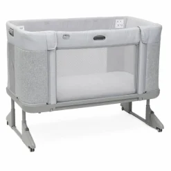 Chicco - Cuna de colecho Next2Me Forever Ash Grey Cross Collection