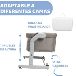 Chicco - Minicuna Next2Me Magic Evo Desert Taupe