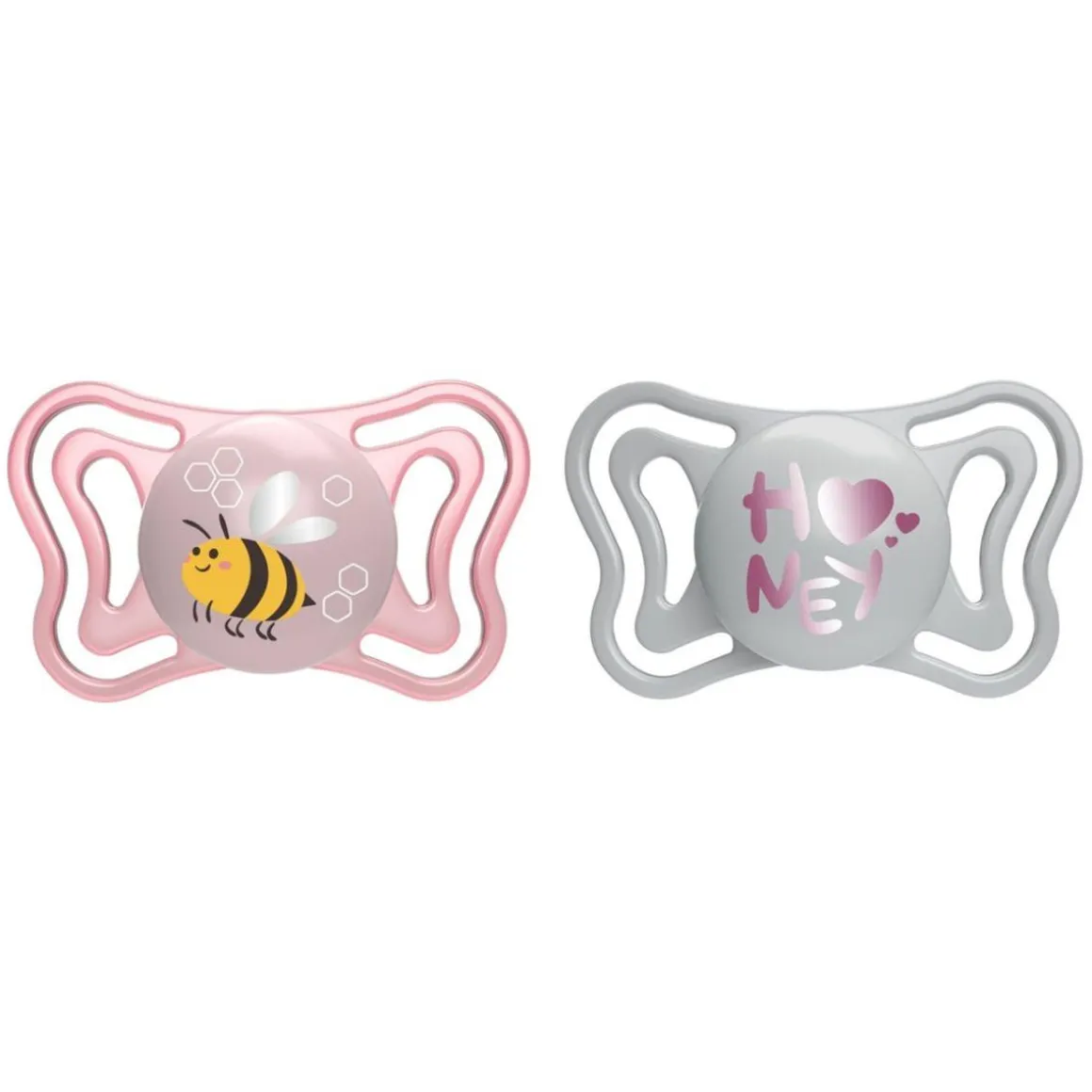 Chicco - Pack 2 chupetes Physio Light 2-6M - Rosa (Varios modelos)