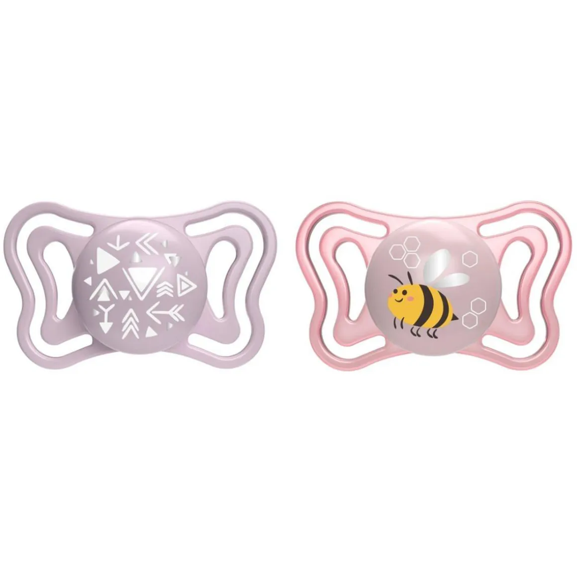 Chicco - Pack 2 chupetes Physio Light 2-6M - Rosa (Varios modelos)