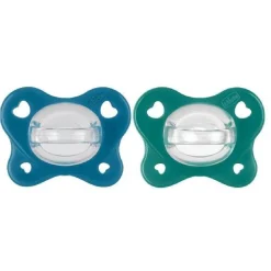 Chicco - Pack 2 Chupetes Physio Dual Soft 16-36M - Azul