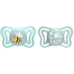 Chicco - Pack 2 chupetes Physio Light 2-6M - Azul (Varios modelos)