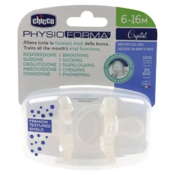 Chicco - Pack 2 Chupetes PhysioForma Crystal 6-16 meses
