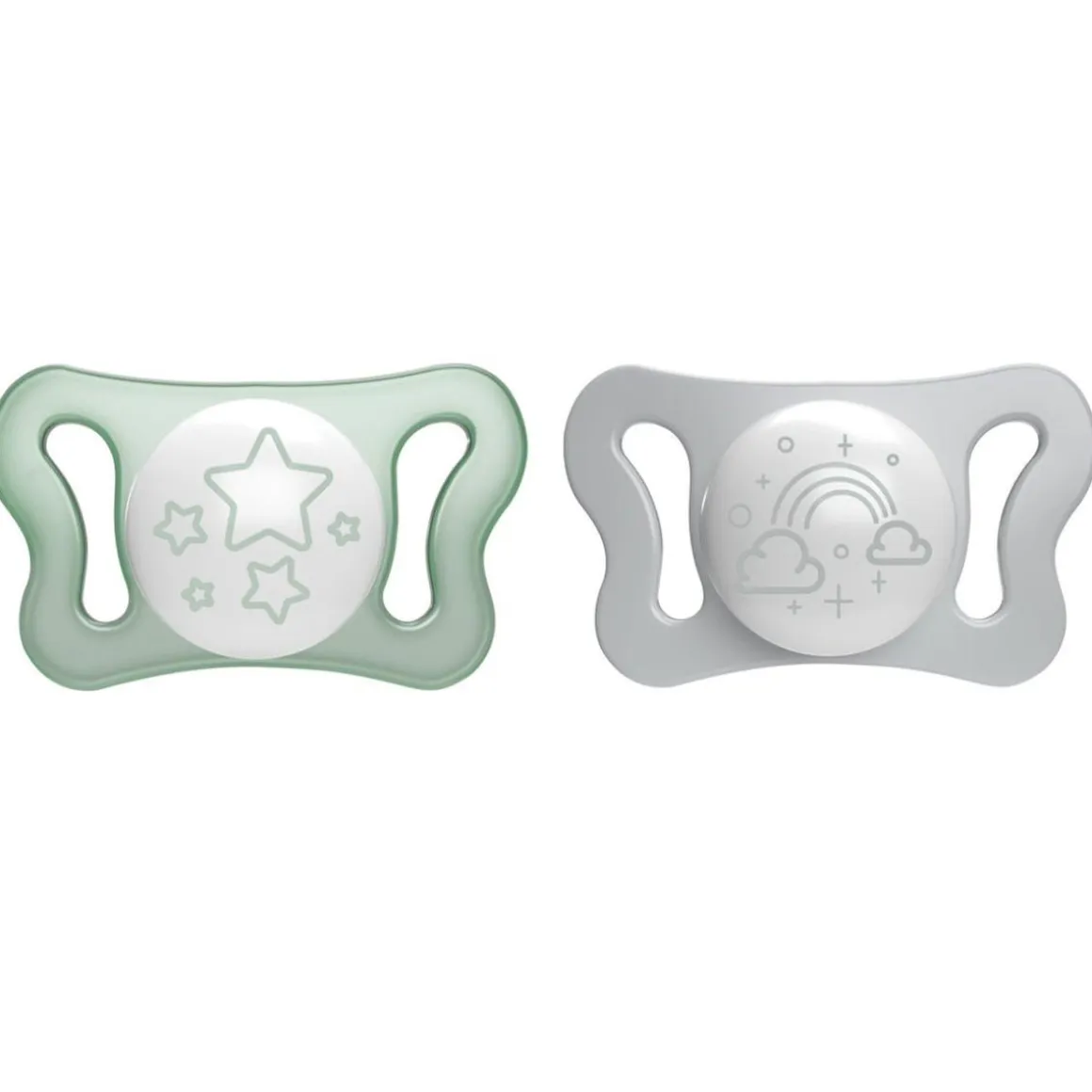 Chicco - Pack 2 chupetes Physio Light Glow 0-2M (Varios modelos)