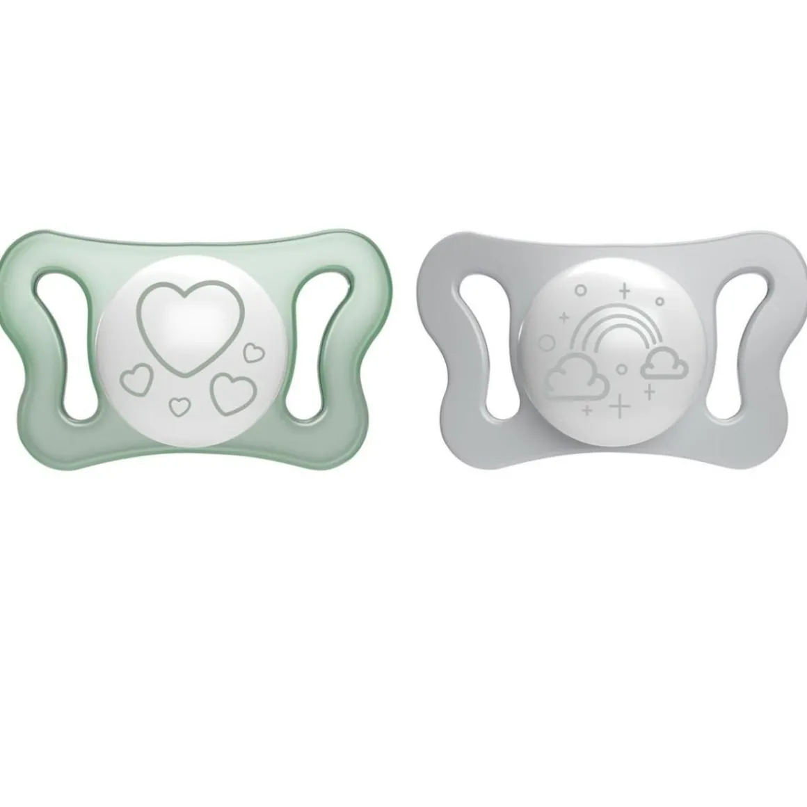 Chicco - Pack 2 chupetes Physio Light Glow 0-2M (Varios modelos)