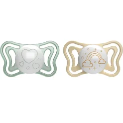 Chicco - Pack 2 chupetes Physio Light Glow 2-6M