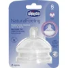 Chicco - Pack 2 tetinas NaturalFeeling - Flujo rápido