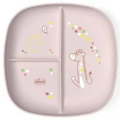 Chicco - Plato con compartimentos 12M - Rosa