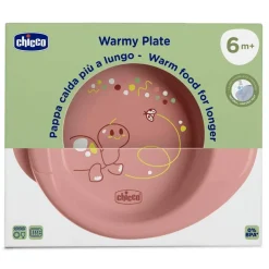 Chicco - Plato Térmico 6M - Rosa
