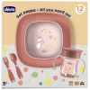 Chicco - Set de alimentación 12M - Rosa