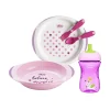 Chicco - Set de comida rosa + 12 meses