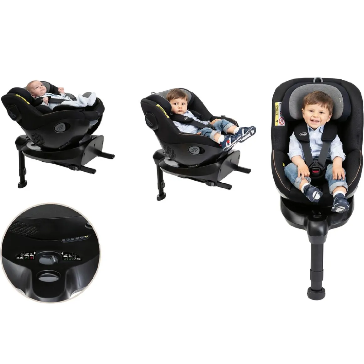 Chicco - Silla de coche Seat105 i-Size posh negro (40-105cm)