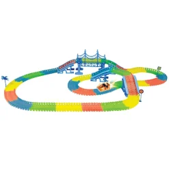 Circuito de coches de carreras en pista multicolor Glow Racer ㅤ