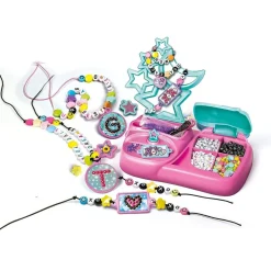 Clementoni - Charms Lab hacer pulseras, collares y encantos multicolor juego creativo ㅤ