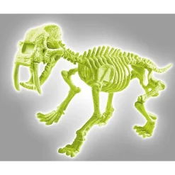 Clementoni - Juego científico de excavación y montaje Smilodon fosforescente ㅤ