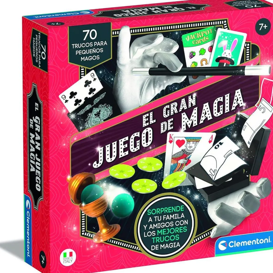Clementoni - Juego de magia con 70 trucos para pequeños magos ㅤ