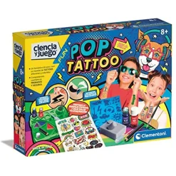 Clementoni - Juego educativo de ciencias para hacer tatuajes y calcomanías personalizadas ㅤ