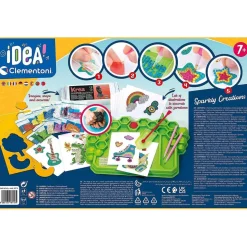 Clementoni - Kit de pegatinas 3D brillantes y diamantes creativo para regalo