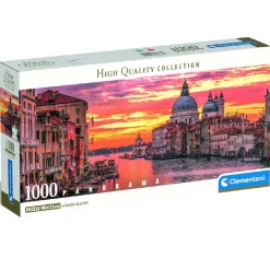 Clementoni - Puzzle 1000 piezas Panorama - El Gran Canal, Venecia